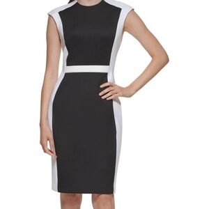 Calvin Klein Color Block Scuba Dress